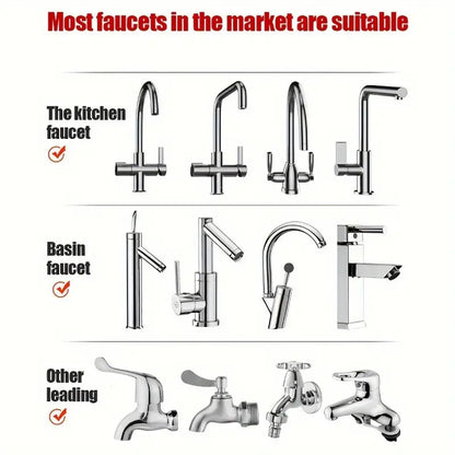 360° Flexible Kitchen Faucet Extender with Connector