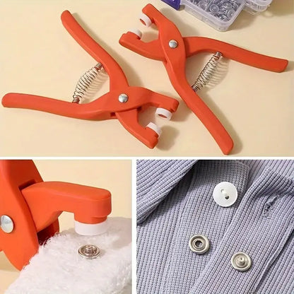 Snap Button Pliers Set – Includes 50 Button Sets for DIY & Sewing