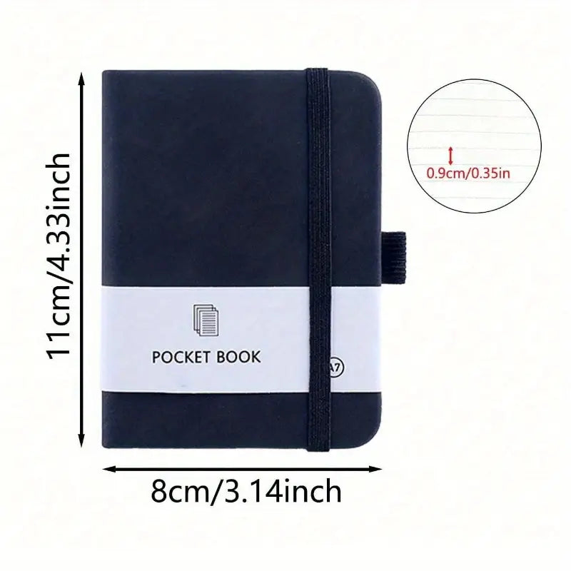 Pocket-Size Leather Notebook – Compact & Stylish Journal