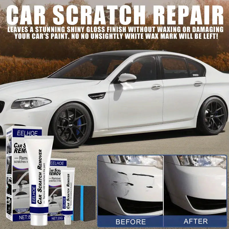 1pc EELHOE Car Scratch Repair Cream with Sponge Applicator