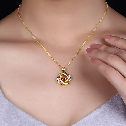 Elegant Spiral Flower 1Pcs Pendant Necklace