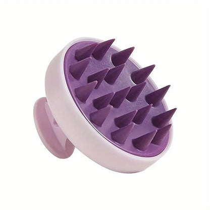 1pc Soft Silicone Hair and Scalp Massager Brush