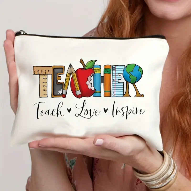 Teacher Canvas Pencil Case