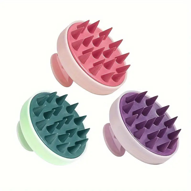 1pc Soft Silicone Hair and Scalp Massager Brush